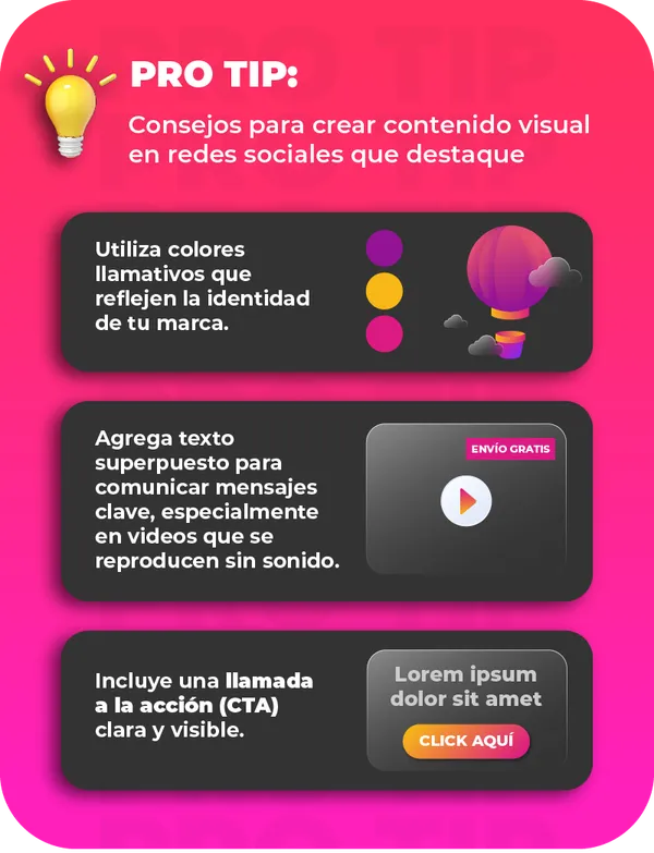 Consejos para crear contenido visual en redes sociales que destaque