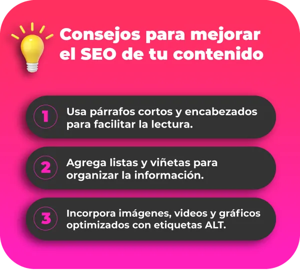 Consejos para mejorar el SEO de tu contenido